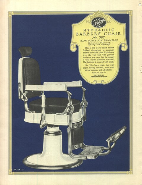 Renovated Koken's Barber Chair, 1929