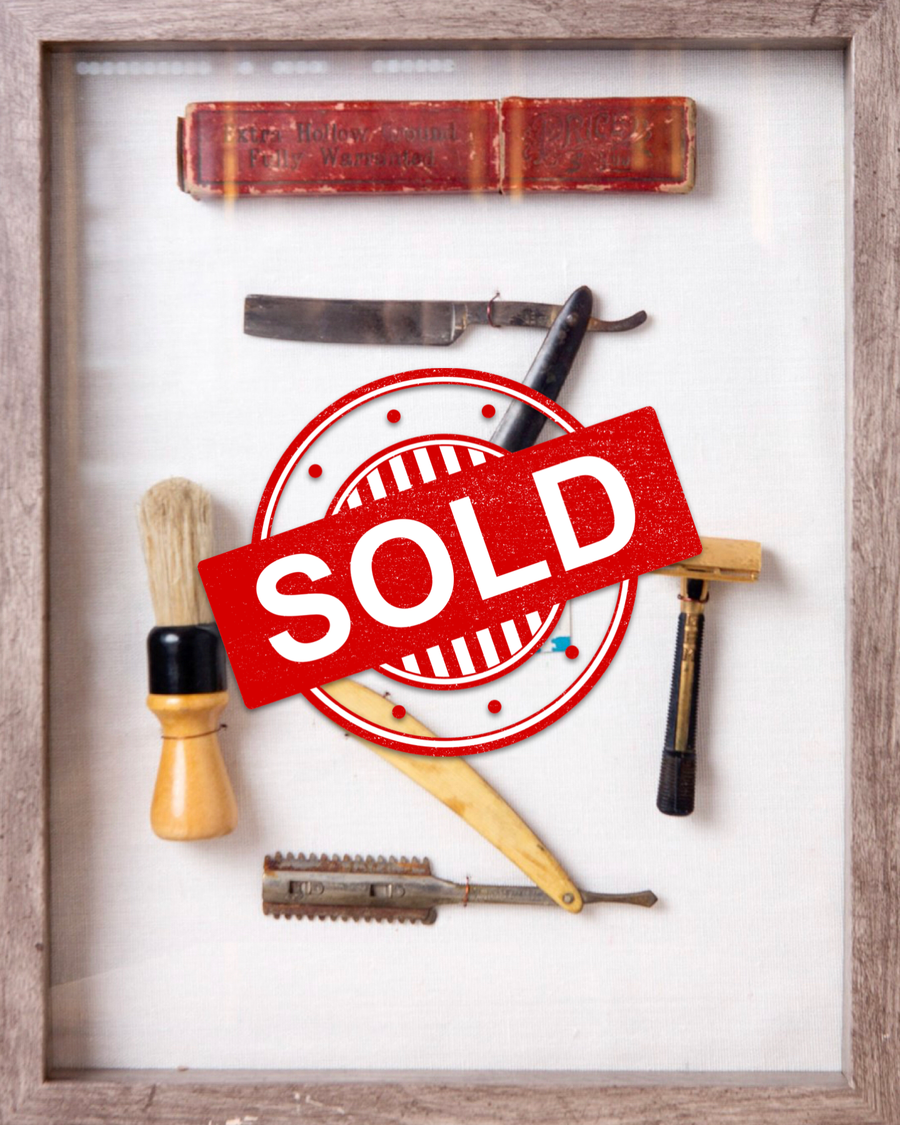 Vintage Souvenir Set in a Frame #5