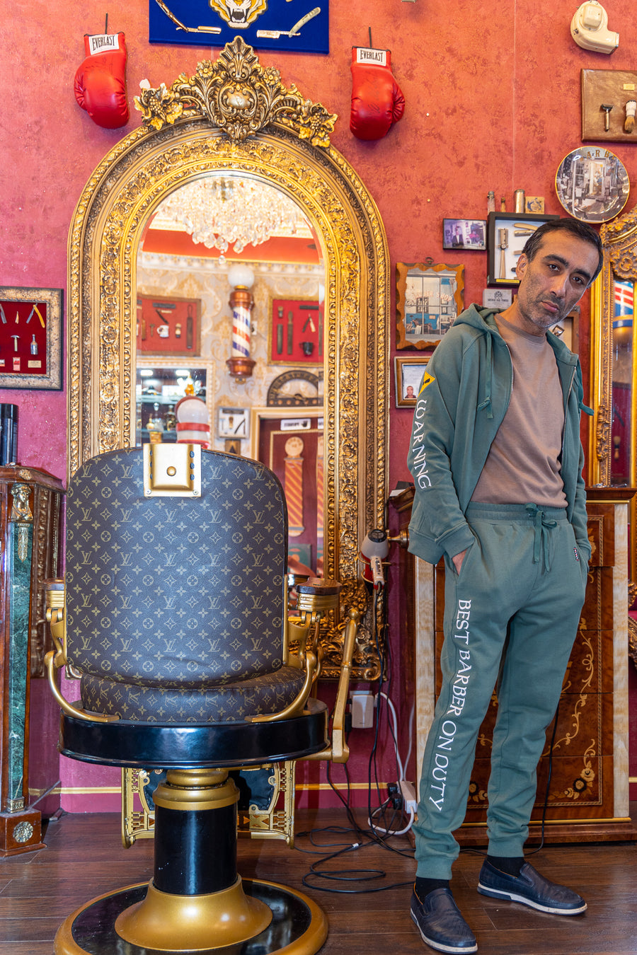 Pistachio Green Sweatsuit WARNING ! BEST BARBER ON DUTY