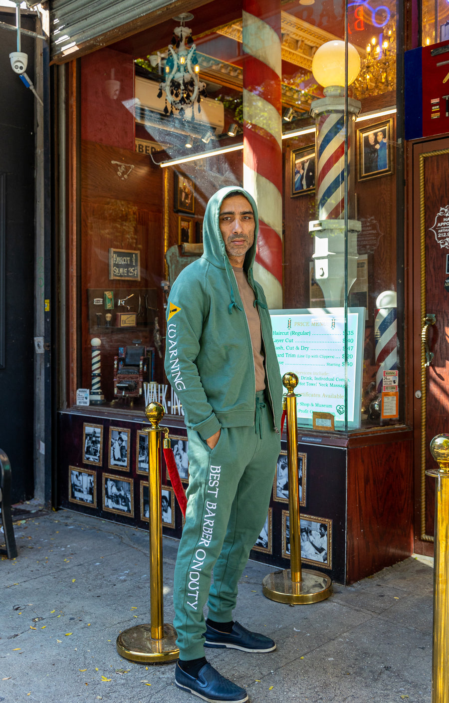 Pistachio Green Sweatsuit WARNING ! BEST BARBER ON DUTY