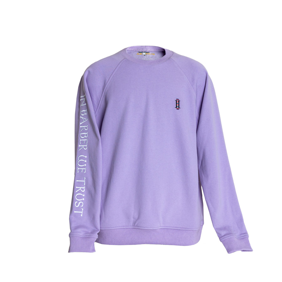 Lilac Sweatshirt IN BARBER WE TRUST