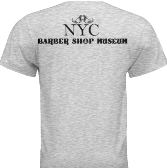 NYC Barber Shop Museum Donation T-Shirt by Arthur Rubinoff